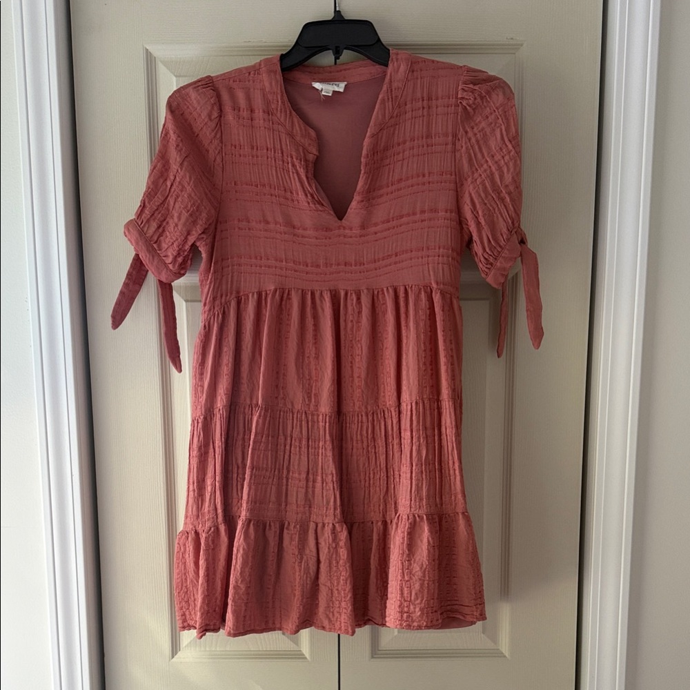 Elegant Pink Tiered Dress